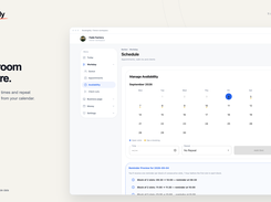 Set your available times and create repeat appointment slots.