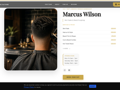A business's branded booking page with live availability and online payment