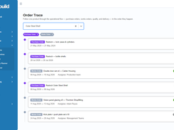 Order trace: every purchase and works order behind a part