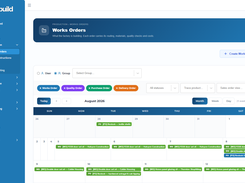 Production schedule: works orders across the month