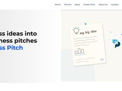 Business Pitch landing page.