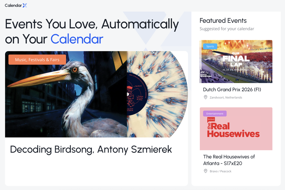 CalendarX | Featured Events