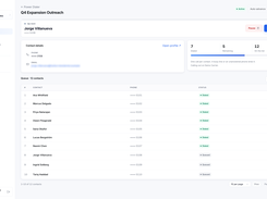 Power dialer: work a campaign queue one call at a time, with the next contact ready.