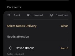 Send and track: see who opened, who confirmed and who still needs the update