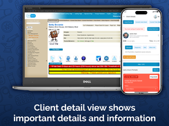 Client detail view shows important details and information