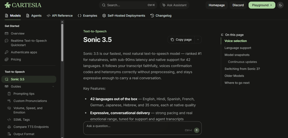 Cartesia Sonic-3.5 Screenshot 1