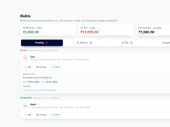 Debt and IOU tracker for money you lent or borrowed