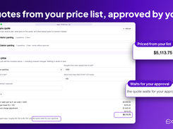 Quotes priced only from your own price list