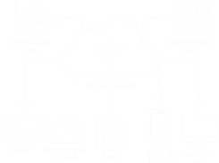 Diagram of a cloud server connected to a download link, download app, client computer, download folder, file, mobile device, and desktop app.