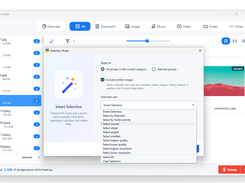 Use Smart Selection rules to automatically select duplicates for bulk removal.