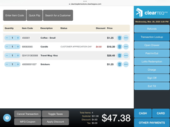 ClearTEQ POS Till – Process retail sales, manage transactions and accept integrated payments.