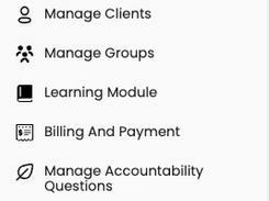 Main Menu for ClickCoach.io