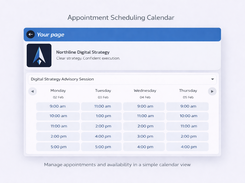 Online booking page in ClicknBook appointment scheduling software