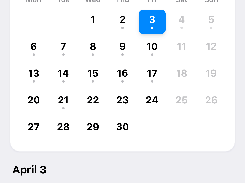 App calendar