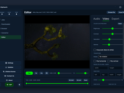 Editor: colour, trim and speed with a live preview