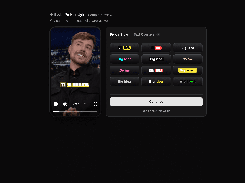 Cliphi Style Wizard showing a vertical sample video and a grid of selectable caption-style options.