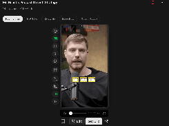 Cliphi generated-clip card titled “Mr. Beast's Podcast Growth Strategy,” with category tabs, a vertical captioned preview, and editing and download controls.