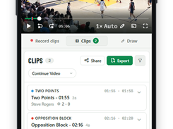 App - The video player page on the app