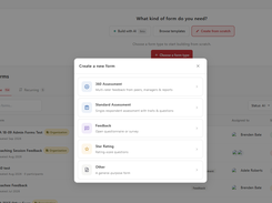 Assessments and 360 feedback - custom forms plus multi-rater input from peers, managers and direct reports