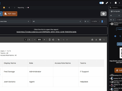 PDF report view showing exported ITSM and ITAM data in a structured document format for review, sharing, printing or archiving outside the system.