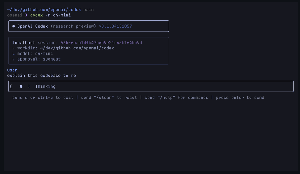 Codex CLI Screenshot 1