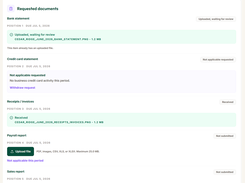 Client Document Upload Page