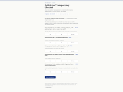 EU AI Act Article 50 Checker — the five-question form. Free, deterministic, nothing stored.