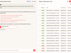 Concord Horizon screenshot, showing the chat interface and a live report