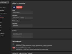 Concord screenshot showing dark mode