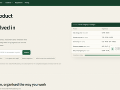 Conphora homepage with the product compliance console