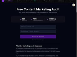 Free marketing audit: score SEO, social, content, technical, directory and email for any site in about 60 seconds, no card required.