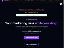 Pricing: 14-day free trial on ContentMation Pro at $15.99/month, founding rate $9.99/month locked for life, and Pro Max at $99.00/month. Cancel anytime, no contract.
