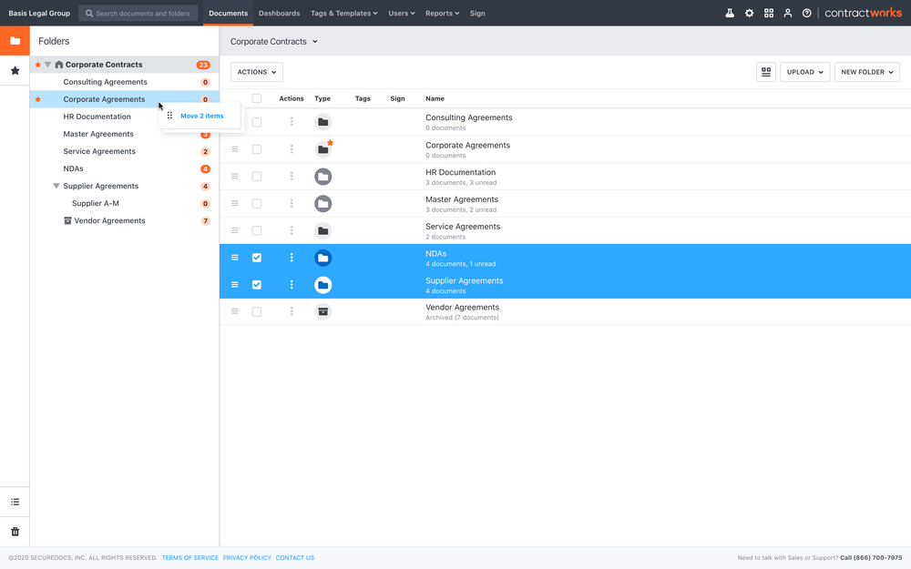 ContractWorks Documents Page