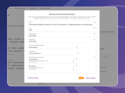 Contract Management extracted metadata