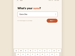 Guided check-in wizard: one question at a time, done in under a minute