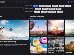 Orange Logic Homepage in dark mode showing multiple collections