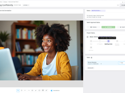 Review, proofing, and approvals stay connected to the asset, replacing talent approval or workflow tools for many teams.