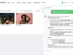 AI agents tag, enrich, and check assets against metadata and rights rules as content is used, and as it moves through workflows and approvals. AI capabilities also enable conversational search.