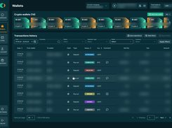 Cryptobanco multi-currency wallets and transaction history
