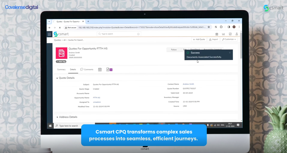 Csmart CPQ platform