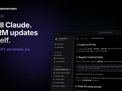 Customermates | Tell Claude. CRM updates itself.