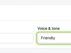 Darwin Name and voice settings with agent name “Maya” and the voice-and-tone selection set to Friendly.