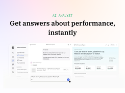 Combine your performance data with AI-powered analysis and workflows, so you can analyze, report, and take better-informed action faster.