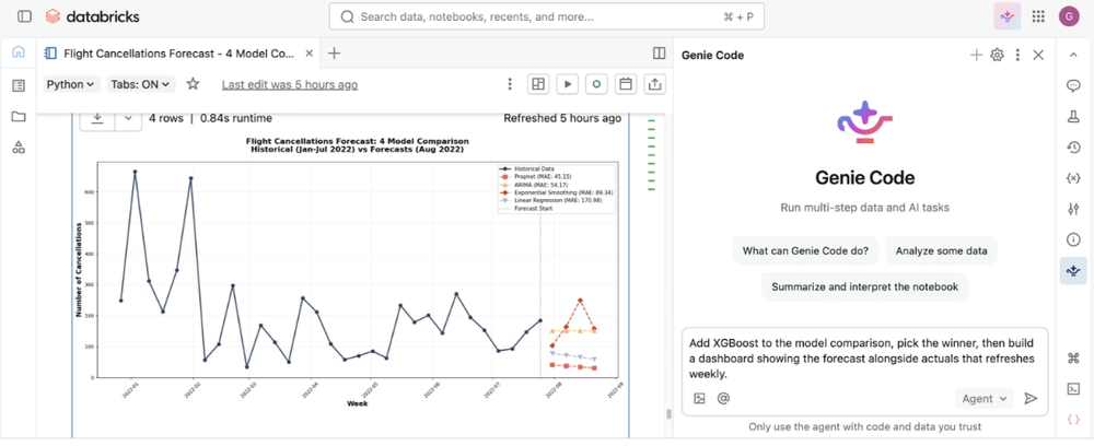 Databricks Genie Code Screenshot 1