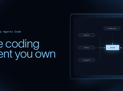 Dark promotional graphic reading “Deep Agents Code” and “The coding agent you own,” with a labeled diagram connecting dcode to sandboxes, memory, hooks, plugins, skills, tools, and goals.