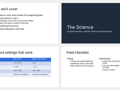 A DeckCraft presentation overview displaying eight slides, including title, agenda, diagram, chart, table, checklist, and closing slides.