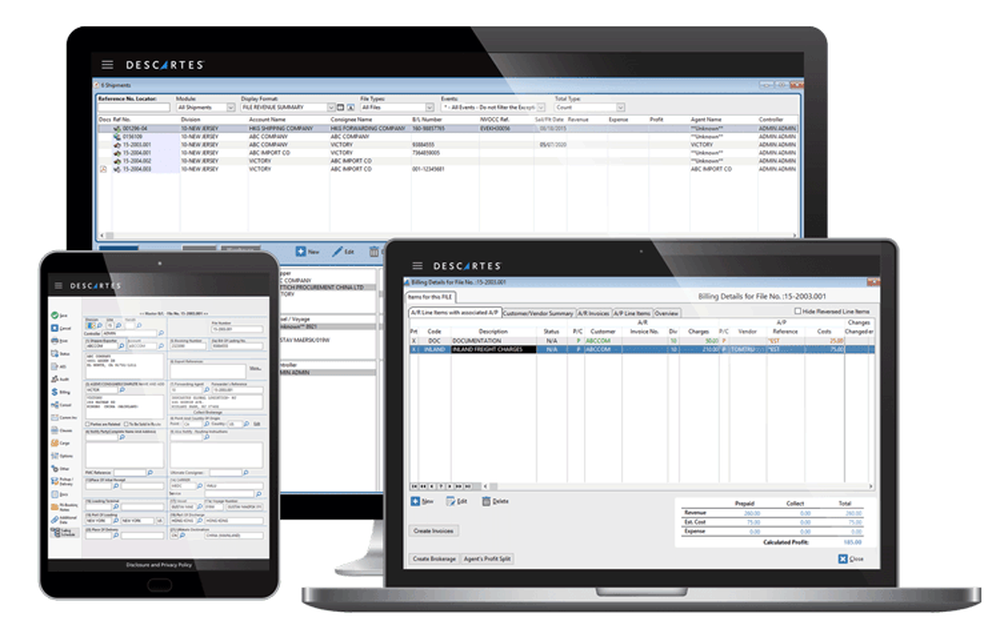 Descartes Forwarder TMS Screenshot 1