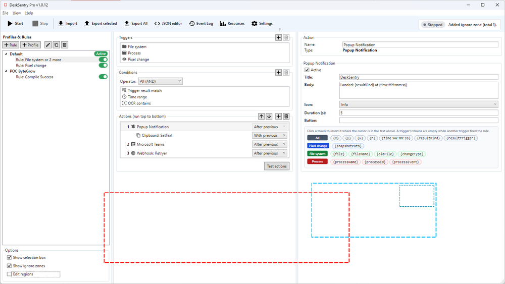 DeskSentry main window
