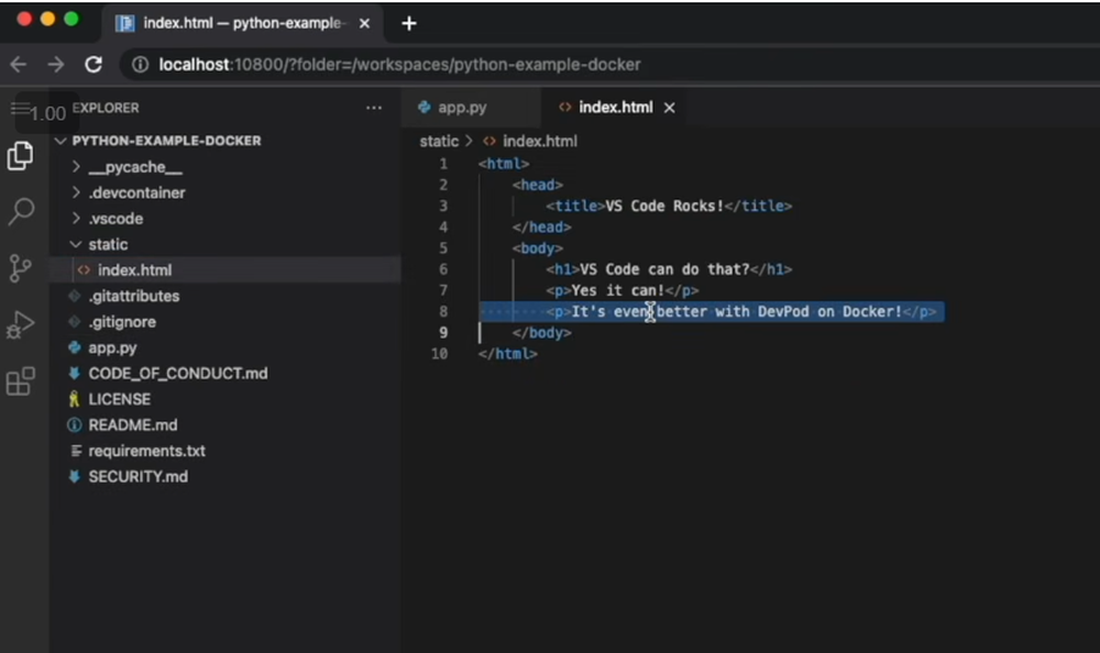 DevPod Screenshot 1