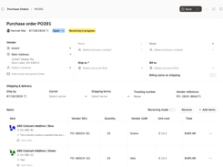 Manage raw materials, issue POs, receive against them, and never run out of stock again.